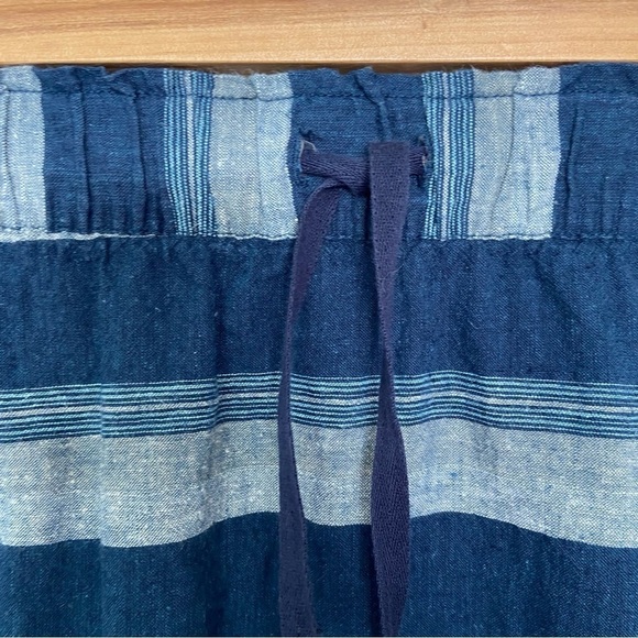 Patagonia blue skirt striped ajustable waist grey blue hemp cotton organic Large - Picture 6 of 13